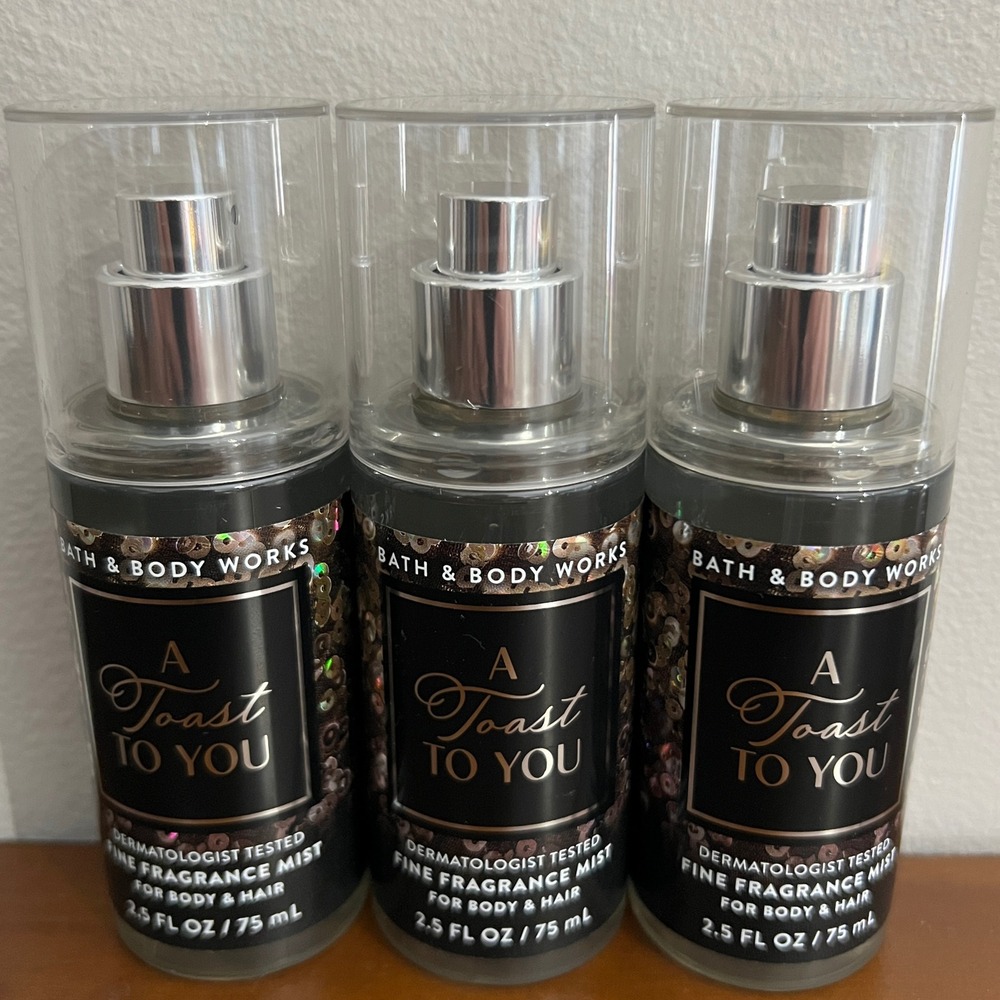 Bath & Body Works A Toast To You Fine Fragrance Mist 2.5 oz Set of 3 Travel Size
